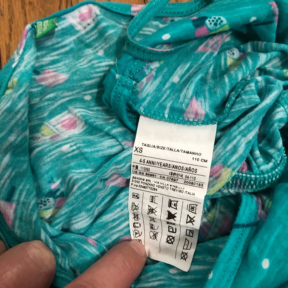 United Colors Of Benetton Girl Romper Size XS 4/5 - Picture 5 of 7